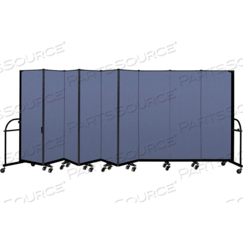 9-ПАНЕЛЬНАЯ ПРОЧНАЯ ПЕРЕНОСНАЯ КОМНАТНАЯ ПЕРЕГОРОДКА - 6H X 16 9L - ЦВЕТ ТКАНИ: СИНИЙ