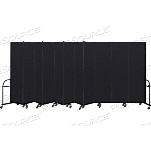 11-ПАНЕЛЬНАЯ ПРОЧНАЯ ПЕРЕНОСНАЯ КОМНАТНАЯ ПЕРЕГОРОДКА - 74H X 205L - ЦВЕТ ТКАНИ: УГОЛЬНЫЙ