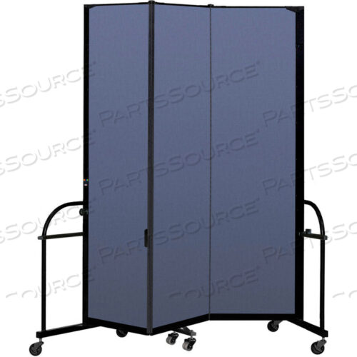 3-ПАНЕЛЬНАЯ ПРОЧНАЯ ПЕРЕНОСНАЯ КОМНАТНАЯ ПЕРЕГОРОДКА - 7 4H X 5 9L - ЦВЕТ ТКАНИ: СИНИЙ