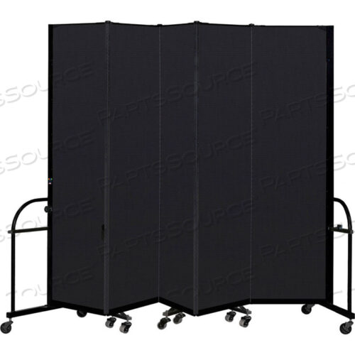 5-ПАНЕЛЬНАЯ ПРОЧНАЯ ПЕРЕНОСНАЯ КОМНАТНАЯ ПЕРЕГОРОДКА - 7 4H X 9 5L - ЦВЕТ ТКАНИ: УГОЛЬНЫЙ
