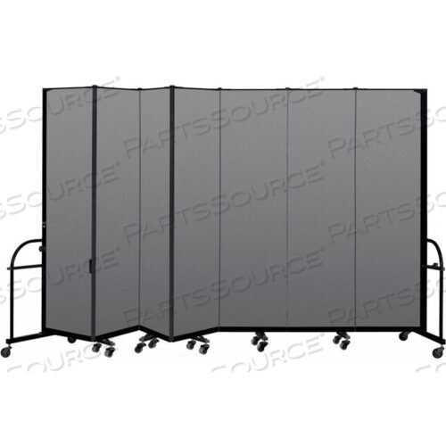 7-ПАНЕЛЬНАЯ ПРОЧНАЯ ПЕРЕНОСНАЯ КОМНАТНАЯ ПЕРЕГОРОДКА - 7 4H X 13 1L - ЦВЕТ ТКАНИ: КАМЕНЬ