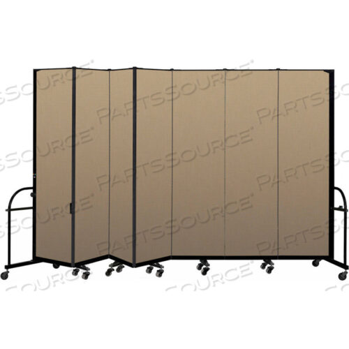 7-ПАНЕЛЬНАЯ ПРОЧНАЯ ПЕРЕНОСНАЯ КОМНАТНАЯ ПЕРЕГОРОДКА - 7 4H X 13 1L - ЦВЕТ ТКАНИ: ПУСТЫННЫЙ