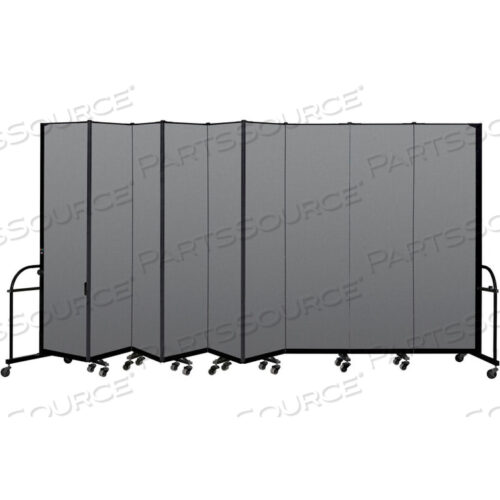 9 PANEL HEAVY DUTY PORTABLE ROOM DIVIDER - 7 4H X 16 9L - FABRIC COLOR: STONE
