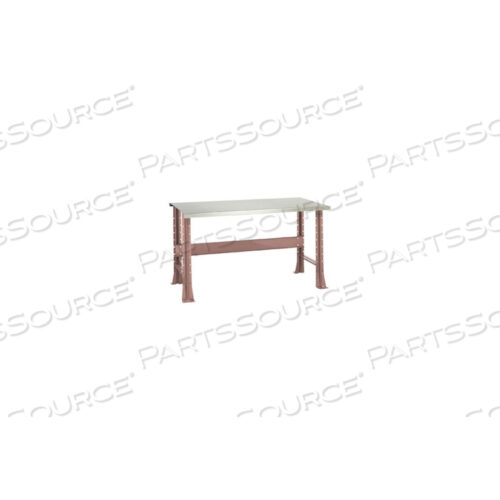 SHURESHOP СТАЦИОНАРНАЯ СКАМЬЯ С РЕГУЛИРУЕМОЙ ВЫСОТОЙ - СТОЛЕШНИЦА ИЗ НЕРЖАВЕЮЩЕЙ СТАЛИ 72 X 29 - СЕРЫЙ ОЛОВЕН