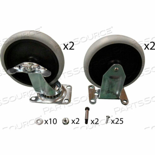 OEM#: SMFG19973715 КОМПЛЕКТ КОЛЕС ДЛЯ ТЯЖЕЛОЙ АДАПТИРУЕМОЙ ТЕЛЕЖКИ от Rubbermaid Medical Division