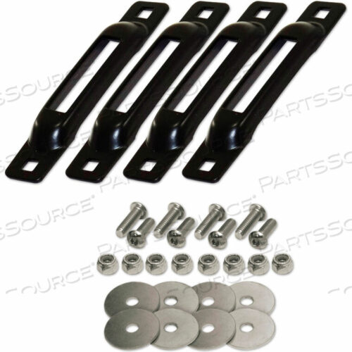 OEM#: SLSB4FASNAPLOCS С КРЕПЕЖАМИ E-TRACK SINGLE STRAP ANKHORS - ЧЕРНЫЙ - 4 ШТ. от Snap-Loc