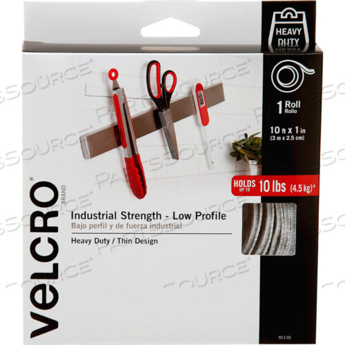 ЛЕНТА-КРЕПЕЖ, ЛИПКАЯ/ПЕТЛЕВАЯ, ВОДОСТОЙКАЯ, 1X10, БЕЛАЯ