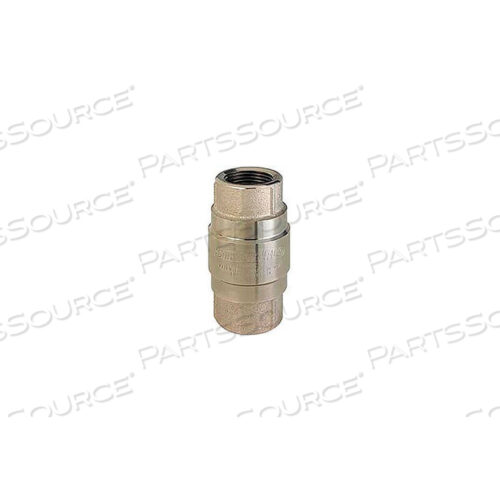 2 FNPT NICKEL-PLATED BRASS CHECK VALVE WITH STAINLESS STEEL POPPET