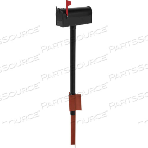 КОМПЛЕКТ ОДИНАРНОГО АЛЮМИНИЕВОГО ПОЧТОВОГО ЯЩИКА DELUXE, 3-Х РИФЛЕНЫЙ ШТАНГ, РАЗМЕРЫ ПОЧТОВОГО ЯЩИКА 7 Ш x 19 Г x 9 В.