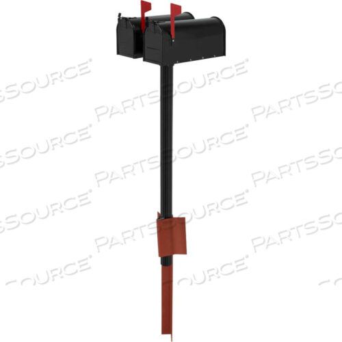 КОМПЛЕКТ ДВОЙНОГО АЛЮМИНИЕВОГО ПОЧТОВОГО ЯЩИКА DELUXE, 3-Х РИФЛЕНЫЙ ШТАНГ, РАЗМЕРЫ ПОЧТОВОГО ЯЩИКА 9 Ш x 9-3/4 Г x 16 В.