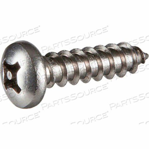 #10 X 2 TAMPER-PROOF SECURITY SHEET METAL SCREW - PAN PHILLIPS HEAD - 18-8 STAINLESS STEEL - 100 PK