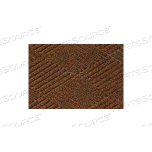 WATERHOG DIAMOND MAT FASHION BORDER ТОЛЩИНОЙ 3/8 4 X 16 ТЕМНО-КОРИЧНЕВЫЙ