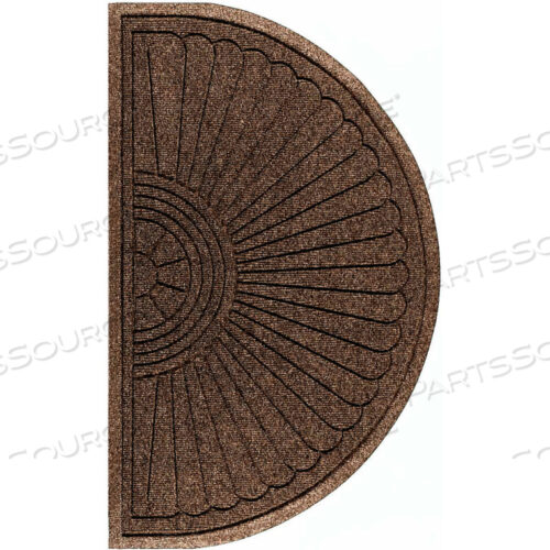 WATERHOG ECO GRAND ELITE 3/8 ТОЛСТЫЙ ПОЛУОВАЛЬНЫЙ ВХОДНОЙ КОВРИК, КАШТАНОВО-КОРИЧНЕВЫЙ 4 X 23