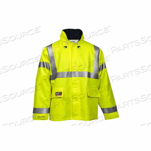 ПАЛЬТО СВЕТОДИОДНОЕ ECLIPSE HI-VISIBILITY FR С КАПЮШОНОМ, НА МОЛНИИ, ФЛУОРЕСЦЕНТНОЕ ЖЕЛТОЕ/ЗЕЛЕНОЕ, S