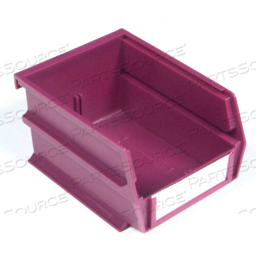 LOCBIN 4-1/8L X 5-3/8W X 3H МАЛИНОВЫЕ ШТАБЕЛИРОВАННЫЕ, ПОДВЕСНЫЕ, БЛОКИРОВОЧНЫЕ ПОЛИЭТИЛЕНОВЫЕ ЯЩИКИ, 10 КОРОБОК