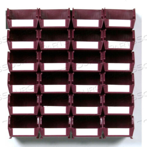 НАСТЕННЫЙ КОНТЕЙНЕР LOCBIN, 5-3/8 Д X 4-1/8 В X 3 Ш, МАЛИНОВЫЙ, (26 ШТ)