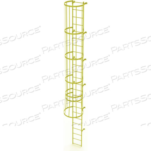 OEM#: WLFC1124-Y24 СТУПЕНЧАТАЯ СТАЛЬНАЯ ЛЕСТНИЦА С КЛЕТКОЙ, БЕЗОПАСНАЯ ЖЕЛТАЯ от Tri-Arc