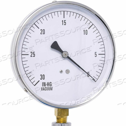 4.5 МАНОМЕТР КОНТРАКТОРА, 1/4 NPT, 30HG В ПЕРЕМЕННОГО ТОКА/0, НЕРЖАВЕЮЩАЯ СТАЛЬ