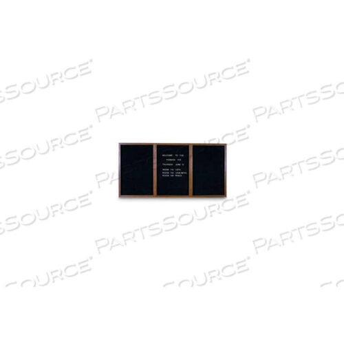 OEM#: UV2628O-WALNUT-BLACK72 X 48 3-ДВЕРНАЯ ВНУТРЕННЯЯ ДЕРЕВЯННАЯ ДОСКА ДЛЯ ПИСЕМ С РАМОЙ ИЗ ОРЕХА от United Visual Products
