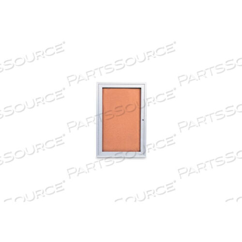 OEM#: UV403-SATIN-CORK36W X 36H 1-ДВЕРНАЯ УЛИЧНАЯ ЗАКРЫТАЯ ПРОБКОВАЯ ДОСКА С РАМКОЙ ИЗ САТИНОВОГО АЛЮМИНИЯ от United Visual Products