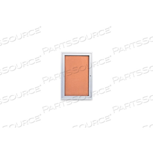 36Ш X 36В 1-ДВЕРНАЯ УЛИЧНАЯ ЗАКРЫТАЯ ПОДСВЕТКОЙ ПРОБКОВАЯ ДОСКА С РАМОЙ ИЗ САТИНОВОГО АЛЮМИНИЯ