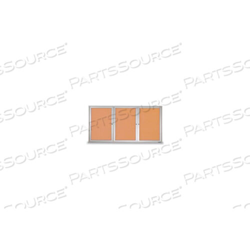 OEM#: UV408-SATIN-CORK72W X 48H 3-ДВЕРНАЯ УЛИЧНАЯ ЗАКРЫТАЯ ПРОБКОВАЯ ДОСКА С РАМКОЙ ИЗ САТИНОВОГО АЛЮМИНИЯ от United Visual Products