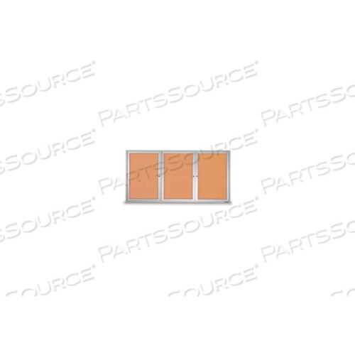 OEM#: UV409-SATIN-CORK96W X 48H 3-ДВЕРНАЯ УЛИЧНАЯ ЗАКРЫТАЯ ПРОБКОВАЯ ДОСКА С РАМКОЙ ИЗ САТИНОВОГО АЛЮМИНИЯ от United Visual Products