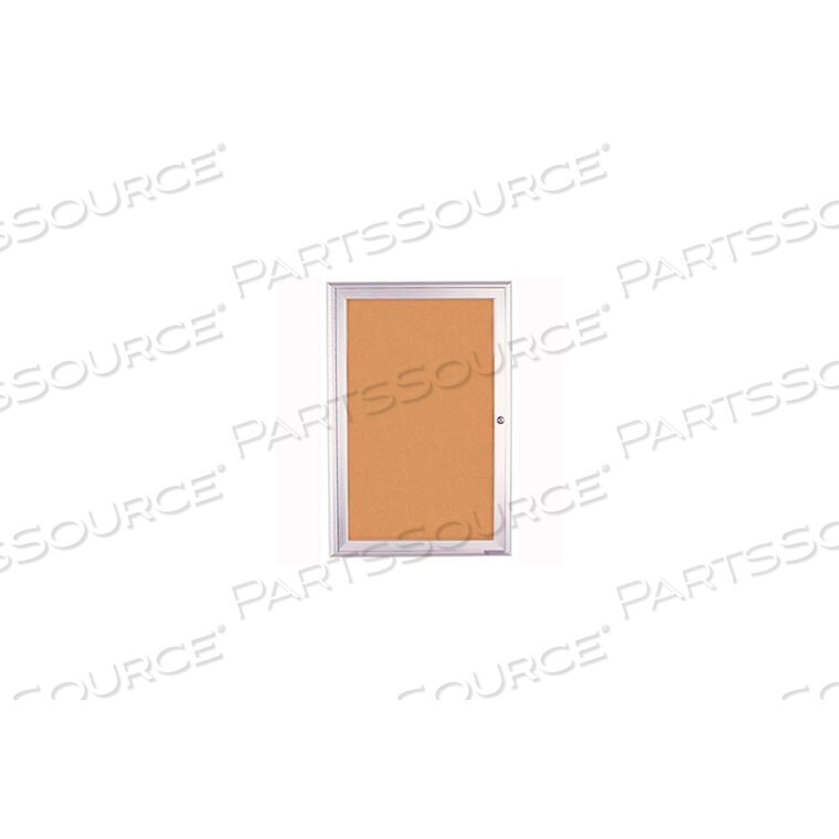 OEM#: UV8000-SATIN-CORK18W X 24H 1-ДВЕРНАЯ УЛИЧНАЯ ЗАКРЫТАЯ ПРОБКОВАЯ ДОСКА С РАДИУСНОЙ РАМОЙ от United Visual Products