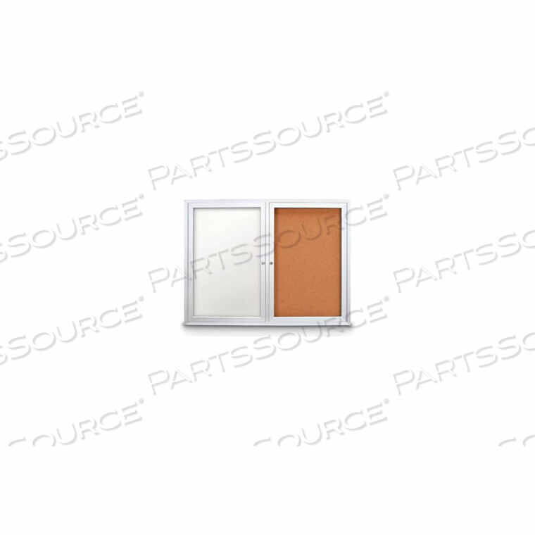 OEM#: UVCB4836OD-CORK-WHPSDE48W X 36H КОМБИНИРОВАННАЯ ДОСКА ДЛЯ УЛИЦЫ С ПРОБКОВОЙ ДОСКОЙ И БЕЛОЙ ДОСКОЙ ДЛЯ СУХОГО СТИРАНИЯ от United Visual Products