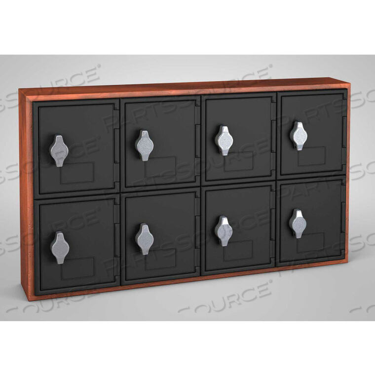 OEM#: UVQ10448 Дверной шкафчик для сотового телефона с замком HASP, 24WX4DX13-1/2H, вишня/черный, собранный United Visual Products