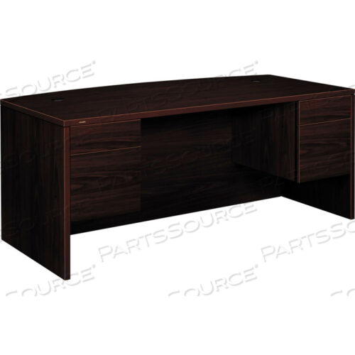 ПЕРЕДНИЙ СТОЛ BOW - ДВОЙНАЯ ПЬЕДЕСТАЛИЯ - 72Ш X 36Г X 29-1/2В - КРАСНОЕ ДЕРЕВО - СЕРИЯ 10500