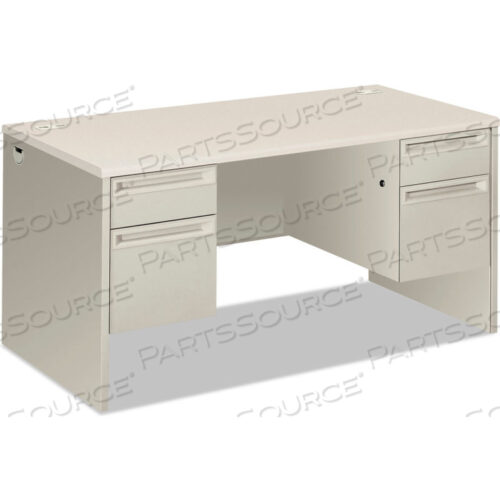 DOUBLE PEDESTAL DESK - 60W X 30D X 30H - SILVER MESH/LIGHT GRAY - 38000 SERIES