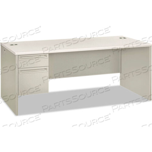 ЛЕВЫЙ ОДНОПОСТОЛЬНЫЙ СТОЛ - 72Ш X 36Г X 30В - СЕРЕБРИСТАЯ СЕТКА/СВЕТЛО-СЕРЫЙ - СЕРИЯ 38000