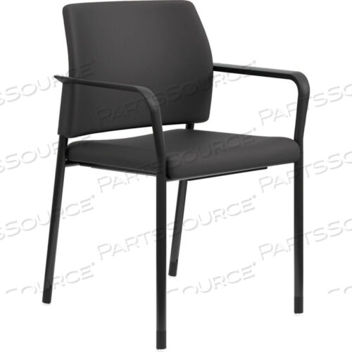 STACKING GUEST CHAIR - FABRIC - BLACK - ACCOMMODATE SERIES - PACK OF 2