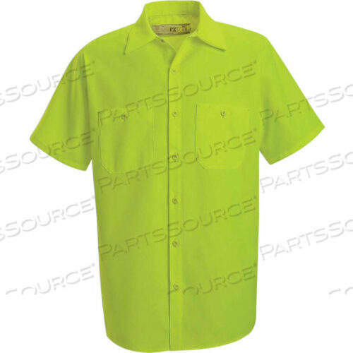 OEM#: SS24YESSLLRED KAP РАБОЧАЯ РУБАШКА С КОРОТКИМ РУКАВОМ ПОВЫШЕННОЙ ВИДИМОСТИ, ФЛУОРЕСЦЕНТНАЯ ЖЕЛТАЯ/ЗЕЛЕНАЯ, ДЛЯ ВЫСОКИХ, L от VF Imagewear, Inc.
