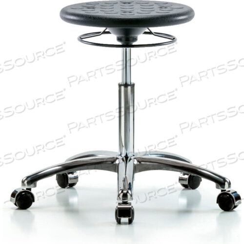 OEM#: CLR-IPMBSO-CR-NF-CC-BLKBLUE RIDGE ERGONOMICS CLEANROOM STOOL С КОЛЕСИКАМИ - СРЕДНЯЯ ВЫСОТА СКАМЬИ - ЧЕРНЫЙ от E Com Inc