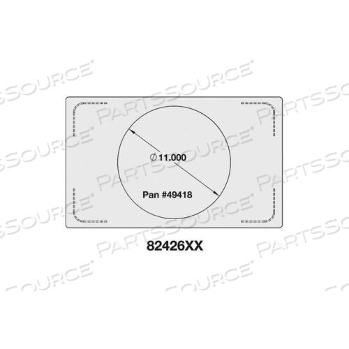 ШАБЛОН ДЛЯ КУХОННОЙ ПОСУДЫ MIRAMAR ОДИН РАЗМЕР, ОДИН БОЛЬШОЙ КРУГ, НЕРЖАВЕЮЩАЯ СТАЛЬ, ГЛАДКИЙ КРАЙ