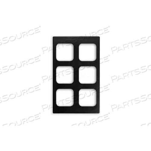 ШАБЛОН ИЗ СМОЛЫ MIRAMAR ДЛЯ СОВРЕМЕННОЙ КАСТРЮЛИ, ШЕСТЬ КВАДРАТОВ, ПЛОТНЫЙ ЧЕРНЫЙ