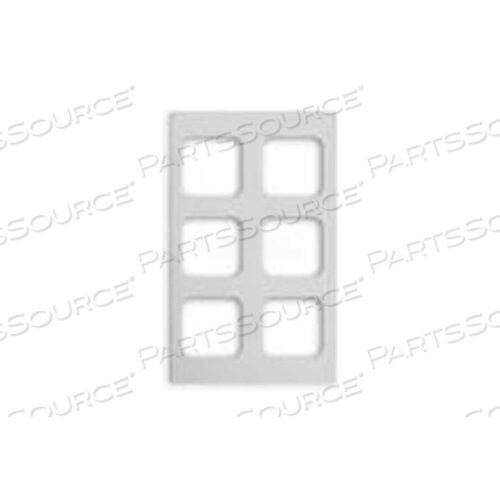 ШАБЛОН ИЗ СМОЛЫ MIRAMAR ДЛЯ СОВРЕМЕННОЙ КАСТРЮЛИ, ШЕСТЬ КВАДРАТОВ, БЕЛЫЙ КАМЕНЬ