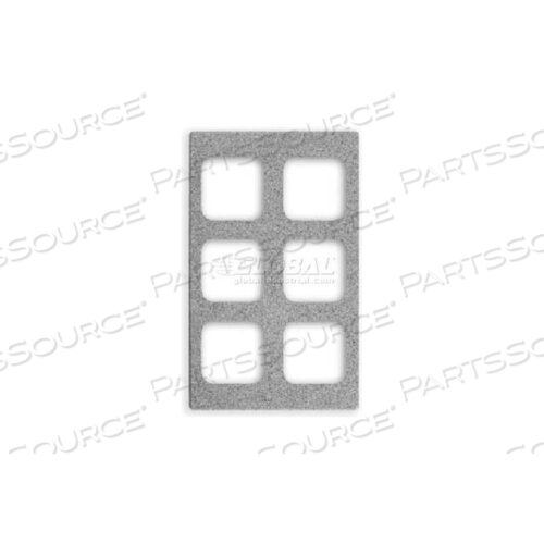 ШАБЛОН ИЗ СМОЛЫ MIRAMAR ДЛЯ СОВРЕМЕННОЙ КАСТРЮЛИ, ШЕСТЬ КВАДРАТОВ, СЕРЫЙ ГРАНИТ