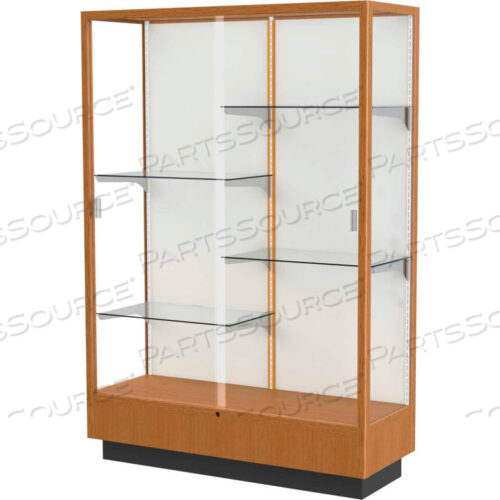 ВИТРИНА HERITAGE, ДУБ КАРМЕЛЬ, ТКАНЕВАЯ ЗАДНЯЯ СТОЛБИЦА 48 Ш X 18 Г X 70 В