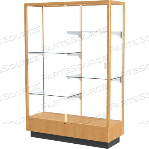 ВИТРИНА HERITAGE, ОСЕННИЙ ДУБ, БЕЛАЯ ЗАДНЯЯ ЧАСТЬ, 48 Ш X 18 Г X 70 В