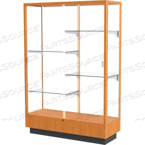 ВИТРИНА HERITAGE ДУБ КАРМЕЛЬ, БЕЛАЯ ЗАДНЯЯ СТОРОНА 48 Ш X 18 Г X 70 В