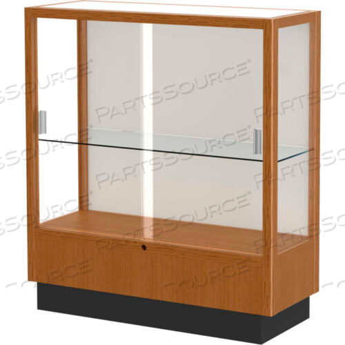 ВИТРИНА HERITAGE, ДУБ КАРМЕЛЬ, ТКАНЕВАЯ ЗАДНЯЯ СТОРОНА 36 Ш X 14 Г X 40 В