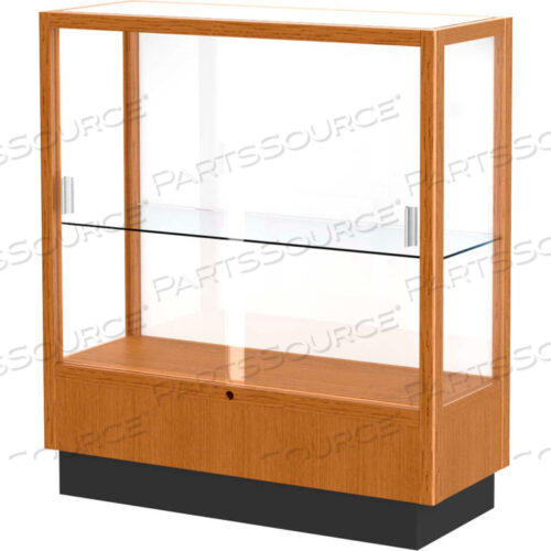 ВИТРИНА HERITAGE ДУБ КАРМЕЛЬ, БЕЛАЯ ЗАДНЯЯ СТОРОНА 36 Ш X 14 Г X 40 В