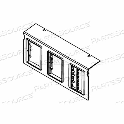 C10105P-3RT НАПОЛЬНАЯ КОРОБКА AC10105 ПЛАСТИНА С (3) СЕРЫМИ РАМКАМИ ORTONICS LT