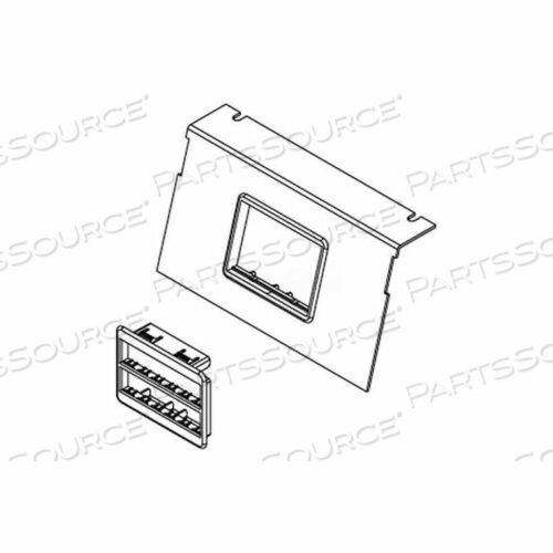 C8850P-2RT НАПОЛЬНАЯ КОРОБКА AC8850 ПЛАСТИНА С (2) ORTRONICS И СЕРЫМИ РАМКАМИ LT