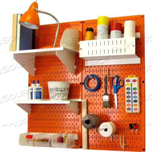 OEM#: 30-CC-200 ORWPEGBOARD НАБОР ДЛЯ ХРАНЕНИЯ ОРГАНИЗАТОРОВ ДЛЯ ХОББИ-РУКОДЕЛИЯ, ОРАНЖЕВЫЙ/БЕЛЫЙ, 32 X 32 X 9 от Wall Control Pegboard