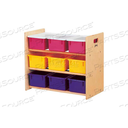 OEM#: 0710JC9 СТЕЛЛАЖ ДЛЯ ХРАНЕНИЯ ПОДНОСОВ С ЦВЕТНЫМИ ПОДНОСАМИ, 28-1/2ШX15DX24В, БЕРЕЗОВАЯ ФАНЕРА от Jonti-Craft Inc