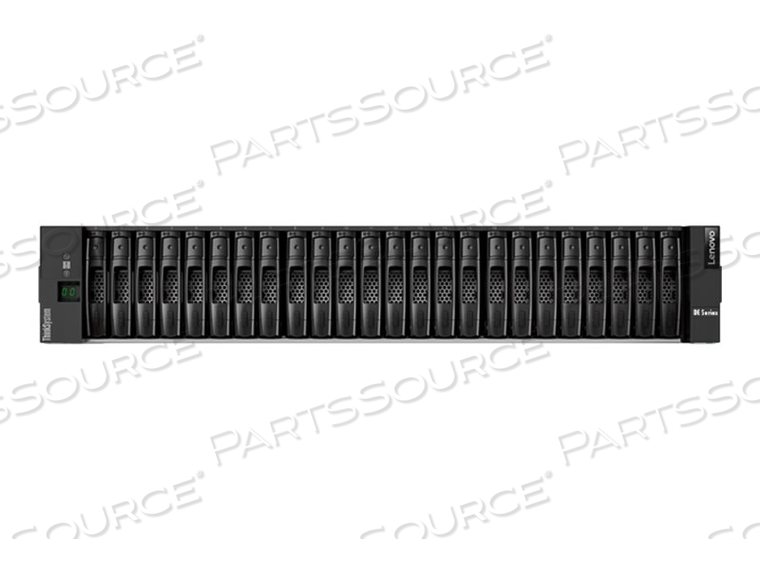 КОРПУС КОНТРОЛЛЕРА THINKSYSTEM DE2000H HYBRID 2U24 SFF, МАССИВ ЖЕСТКИХ ДИСКОВ, 24 ОТСЕКА (SAS-3), 16 ГБ FIBER CHANNEL (ВНЕШНИЙ), МОНТИРУЕМЫЙ В СТОЙКУ, 2U